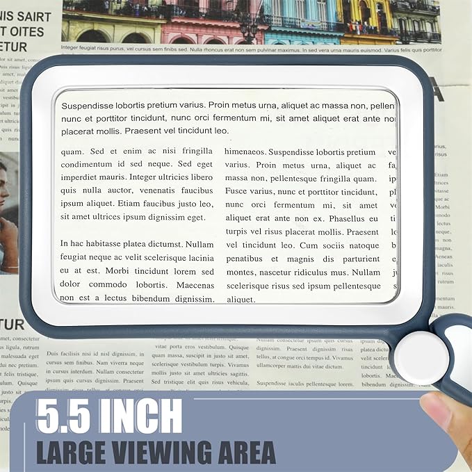 Magnifying Glass for Reading, Rechargeable 5X Large Page Magnifier - Image 2