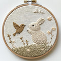 Punch Needle kit for Beginners – Charming Cute Bunny Embroidery Set, Punch by Unknown