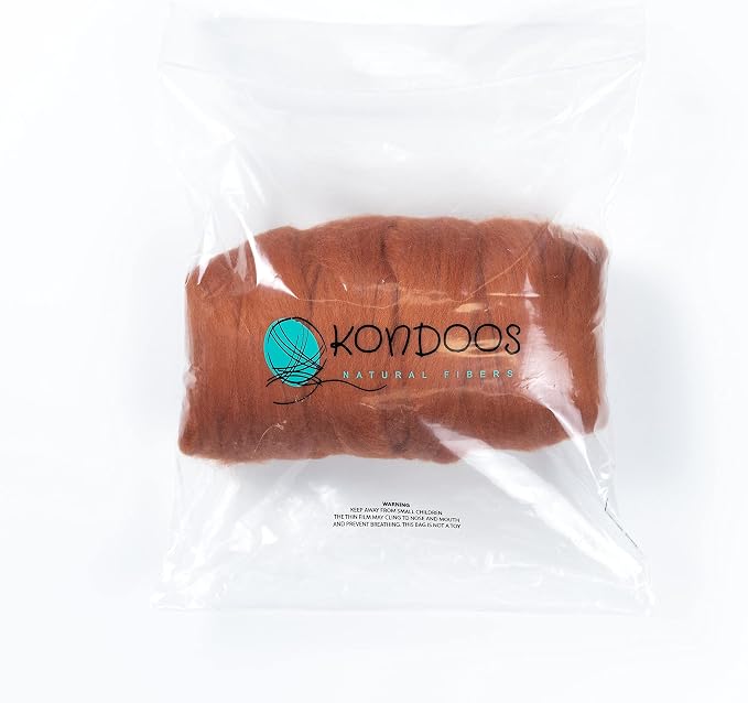 Kondoos Colored Natural Wool roving, 1 lb. Best Wool - Image 2