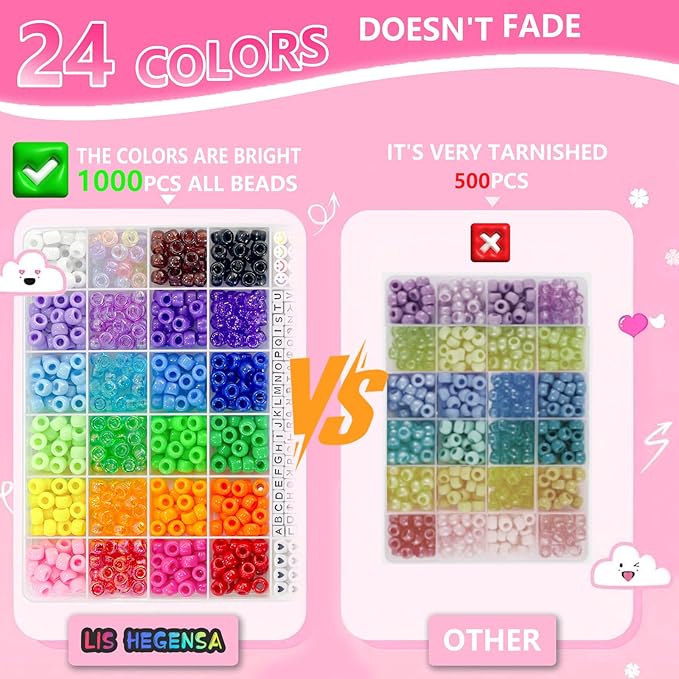 LIS HEGENSA Pony Beads Bulk, Kandi Beads - Image 6