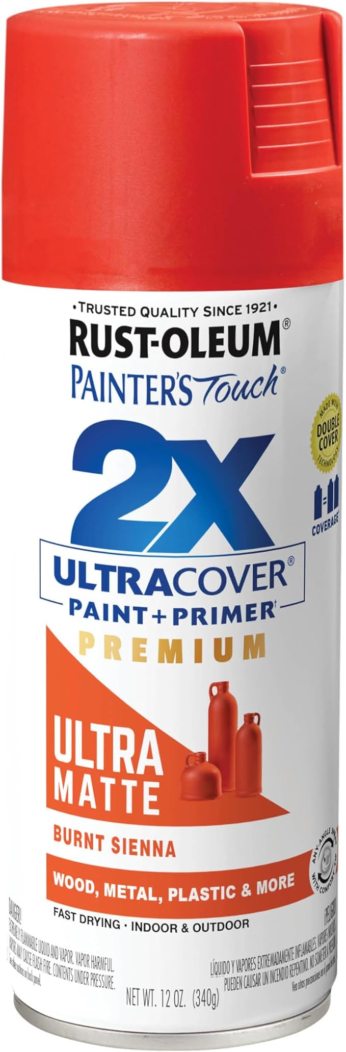 Rust-Oleum Painter's Touch 2X Ultra Cover Spray Paint, Burnt Sienna | Indoor by Rust-Oleum
