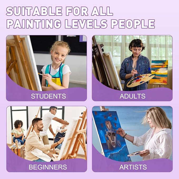 FUMILE Canvas for Painting 18x24, 4 Pack Large Stretched Canvas for - Image 6