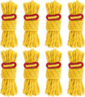 8 Pack 4mm Guy Lines Ultralight Tent Cords with Aluminum Adjuster Tensioner Outdoor Camping Guylines Ropes for Tent Tarp,Climbing,Hiking Backpacking (Yellow)