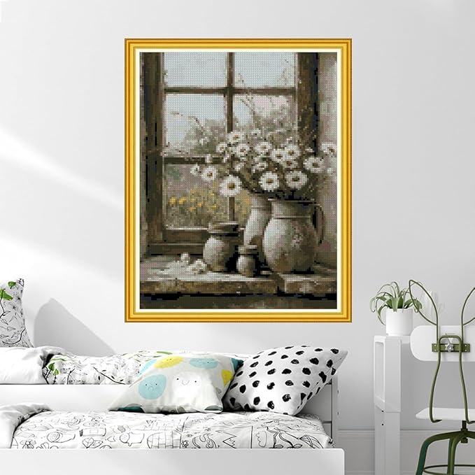 MYBISYMQQ Windowsill Daisies Cross Stitch Kits - Image 5