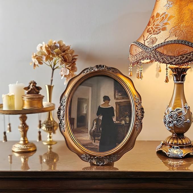 SIKOO Vintage Picture Frames 8x10 Oval Picture Frame - Image 2