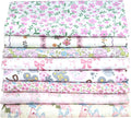 Aubliss 8pcs Fat Quarter Fabric Bundles Quilting Cotton Craft Fabric Pre-Cut by Aubliss