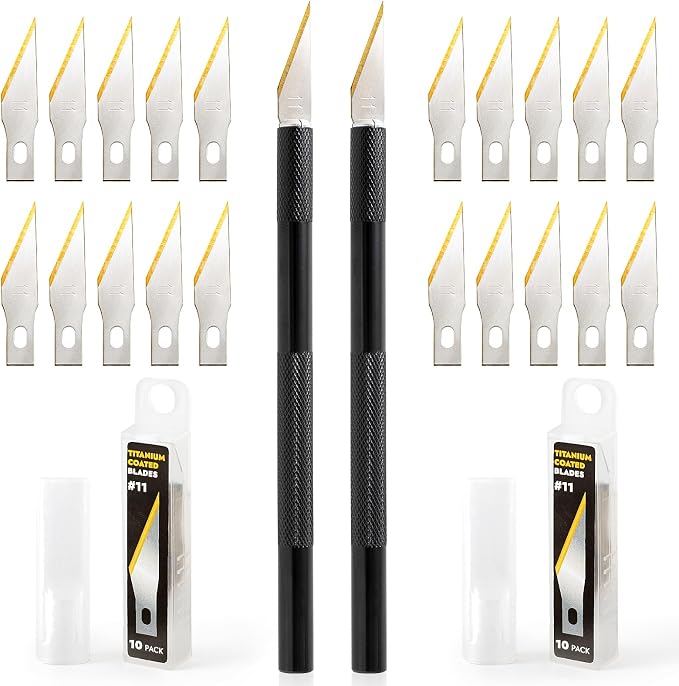 Gomake Exacto Knife Set 2PCS Precision Hobby Knife by Gomake