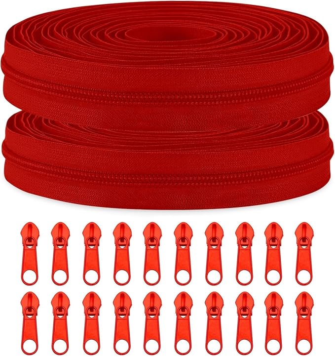 Sawoake #3 Nylon Coil Zippers by The Yard Bulk 10 Yards by Zipper