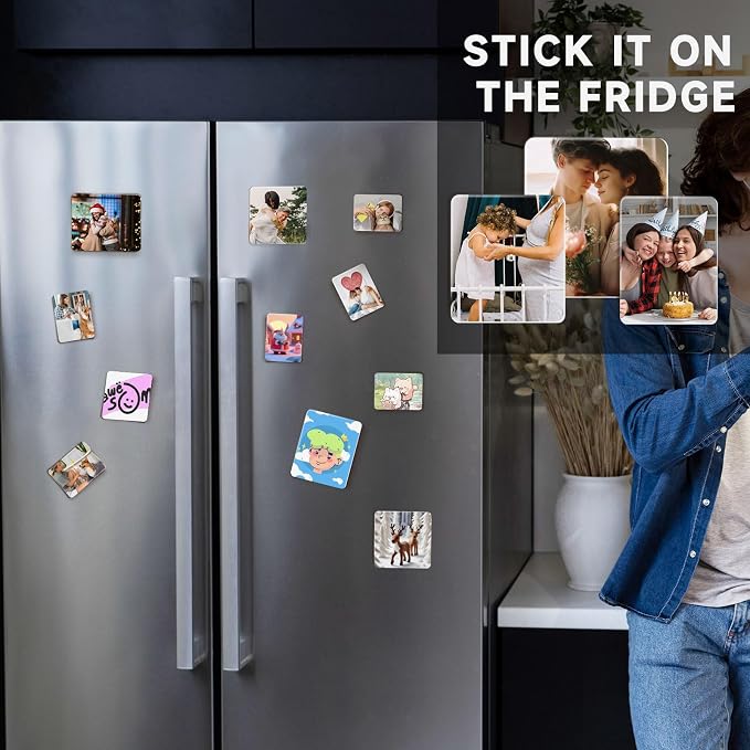 40Pcs Sublimation Picture Magnet Blanks Personalized Square Magnets - Image 7