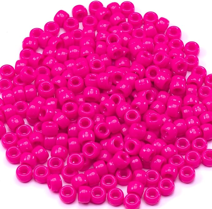Gxueshan 1000 Pcs Acrylic Rose Red Pony Beads 6x9mm Bulk - Image 2