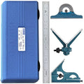 PEC Tools 4-Piece Hardened Combination Square Set - 4R 12”Machinist Blade, Cast Iron Head, Center Head, Combination Square with Level and Scribe Tool, Reversible Locking Bolt, Made in USA