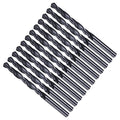 Drill Bit, 6.1mm Cutting Diameter, 4241 HSS Nitriding Black 118° Cutting Angle Versatile Jobber Bits - (Applications: for Drilling Plastic Wood Soft Metal), 12-Pieces