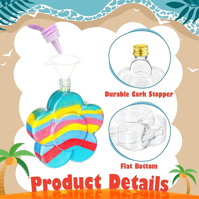 Bokon 100 Pcs Plastic Sand Art Bottles Bulk Sand Art Containers - Image 3