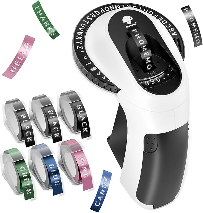Phomemo Embossing Label Maker, Vintage Embossed Label Maker, Retro Label Makers by Phomemo