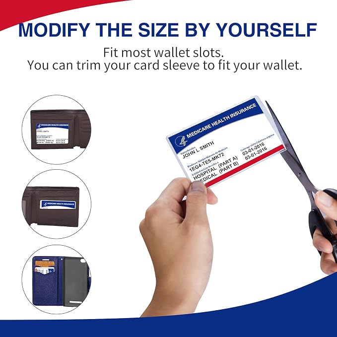 Fabmaker New Medicare Card Protector, 6 Pack Plastic Card Holder - Image 7
