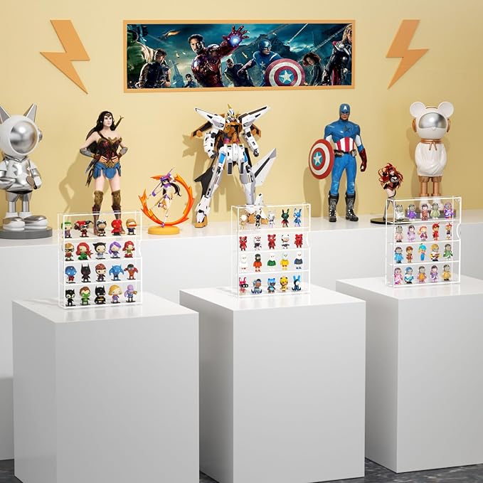 NIUBEE Acrylic Display Case for Figures: Dustproof Clear Mini Funko Case - Image 7