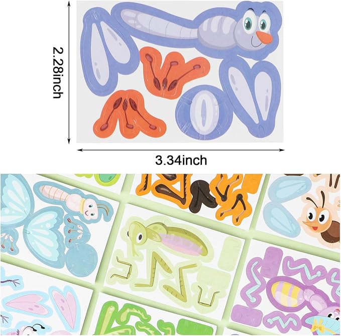 LOMIMOS Educational 3D Cartoon Puzzle, 3D Cartoon Jigsaw Creative Learning Model - Image 2