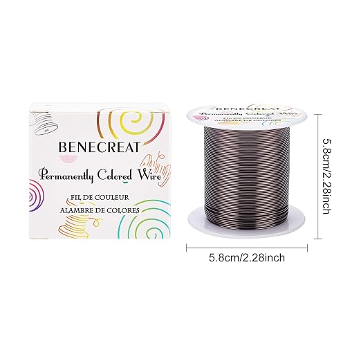 BENECREAT 20 Gauge 32 Yards Jewelry Beading Wire Tarnish Resistant Copper Wire - Image 2