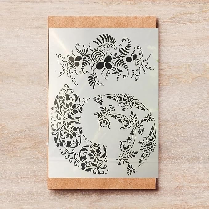 TIAMECH A4 Reusable Flower Lace Stencil - Image 2