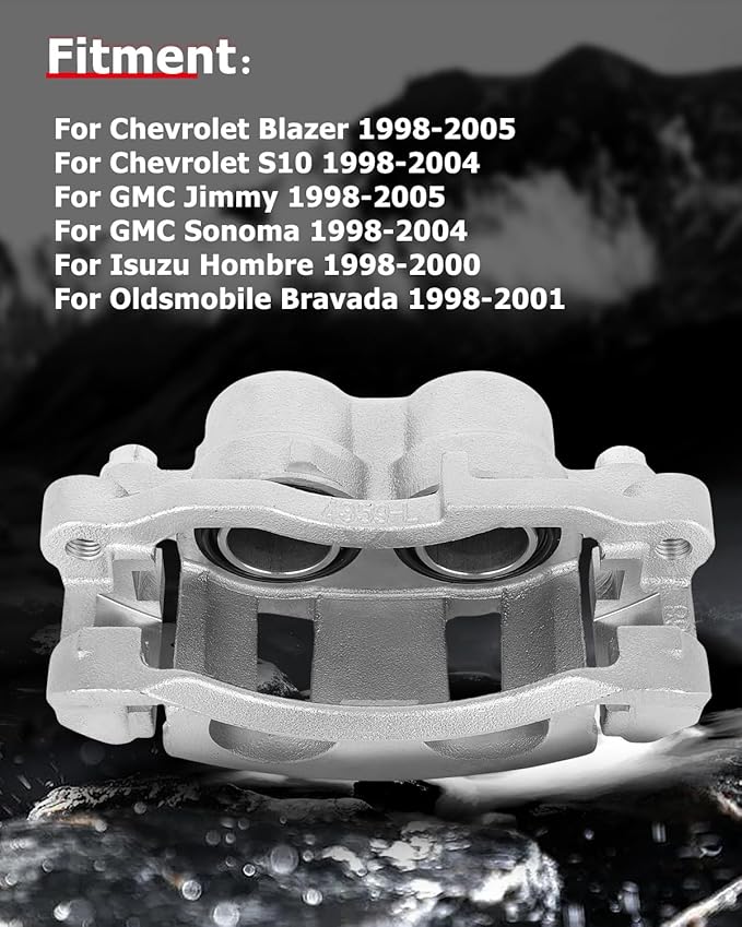cciyu Front Right Brake Caliper Assembly w/Bracket 18B4694 For Chevy For Blazer/For S10,For GMC For Jimmy/For Sonoma,For Isuzu For Hombre,For Oldsmobile For Bravada