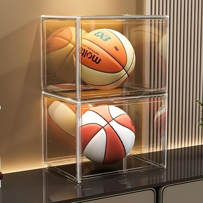 GUDEMAY Large Clear Stackable Acrylic Storage Bins - Image 2