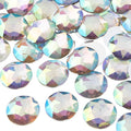 200 Pieces 20mm, Crystal AB, Acrylic Round Flat Back Rhinestones by JohnBead