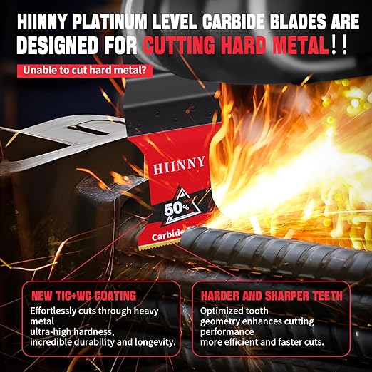 3PCS Carbide Oscillating Tool Blades,Heary Duty for Hard Material,Professional Universal Oscillating Saw Blades,Quick Release for Hard Metal, Nails, Bolts and Screws