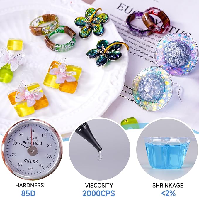 LET'S RESIN UV Resin, 300g Low Viscosity Crystal Clear Hard Type Resin Kit - Image 3