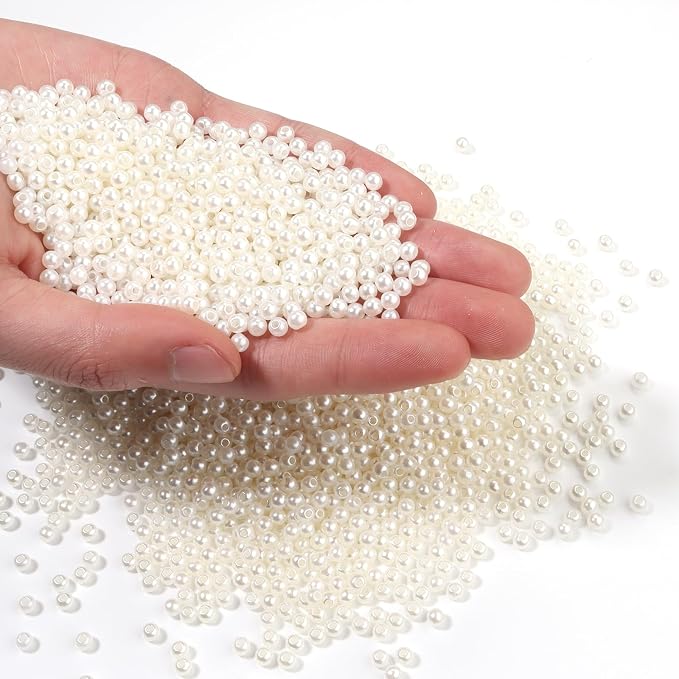 2500pcs Creamy White 4mm Pearl Beads by chuyau