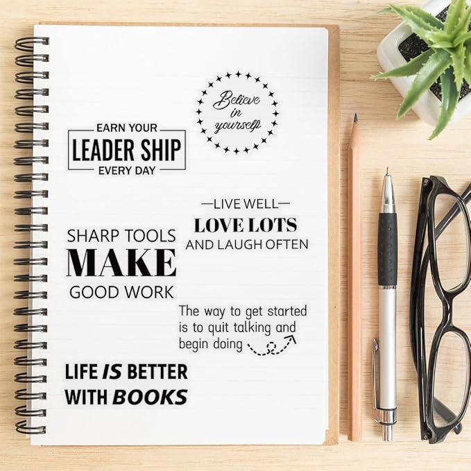 50Pcs Motivational Transparent Quote Stickers - Image 5