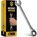 TOOLGUARDS 17mm Wrench - Ratcheting Wrench - Slim Profile - Ratchet Wrench - 100% Lifetime Satisfaction Guarantee