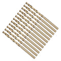 Drill Bit, 1/8" Cutting Diameter (3.175mm), 4241 HSS Black and Gold 118° Cutting Angle Versatile Jobber Bits - (Applications: for Drilling Plastic Wood Soft Thin Metal), 12-Pieces