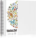 135lb/200gsm Marker Paper Pad, 8.3×8.9in Double Sided Bleedproof Sketch Pad by Prudiut