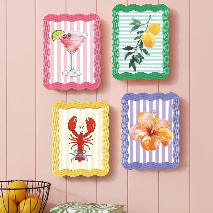 AceOrbit 5 x 7 Colorful Scalloped Picture Frame Scallop Edges Maximalist - Image 6