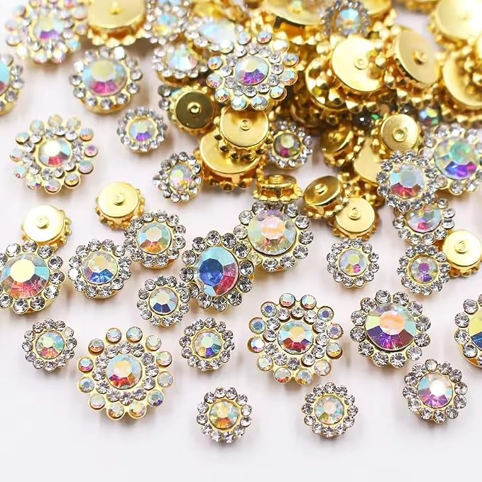 100pcs Crystal AB Gems Sew on Rhinestones by UYTRDVG