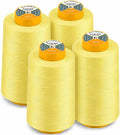 AK TRADING CO. 4-Pack Yellow All Purpose Sewing Thread Cones of High Tensile by Fabrics%7CEventDecor%7CCrafts%7CUpholsteryFoam