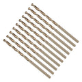 Drill Bit, #37 Cutting Diameter, 4341 HSS Gold Finish 118° Cutting Angle Number Jobber Bits - (Applications: for Drilling Soft Metal Plastic Wood), 10-Pieces