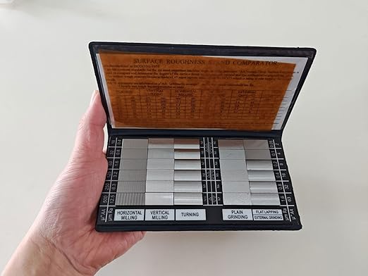 30Pcs Surface Roughness Comparators,Roughness Test Block Ra0.05-12.5mm Microfinish Comparator, Surface Finish Comparator Set for Lathe Machinery Manufactur Teach (30pcs Surface Roughness comparators)