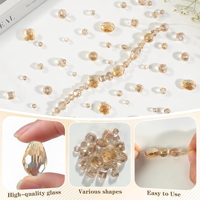 636pcs Assorted Crystal Glass Beads - Image 3
