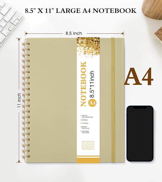 Spiral Notebook Journal 8.5” x 11”, A4 Large Notebooks - Image 2