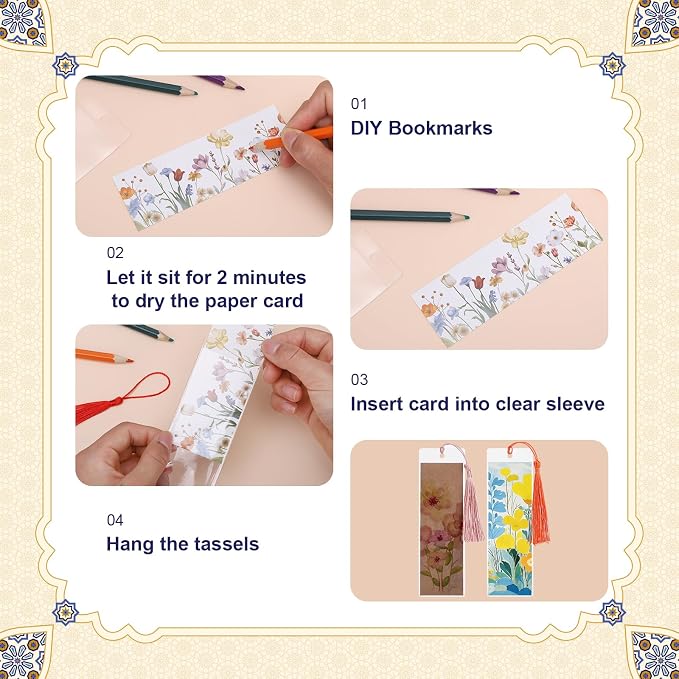 60 Sets Kraft Paper Blank Bookmarks - Image 4