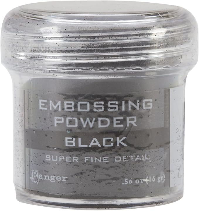 Ranger Embossing Powder, .56 Ounce Jar, Super Fine Black by Unknown