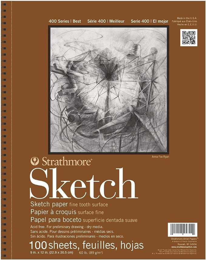 Strathmore 400 Series Sketch Pad, 9x12 inch, 50 Sheets by StrathmorePaper