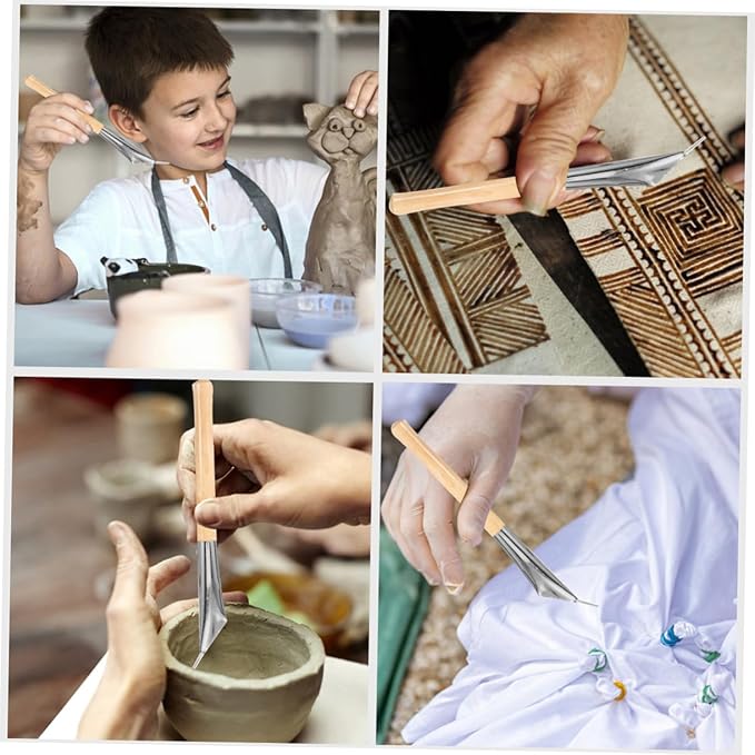 6pcs Batik Pen for Clay Pottery Batik Accessory Clay Tool for Printing Pen for - Image 3