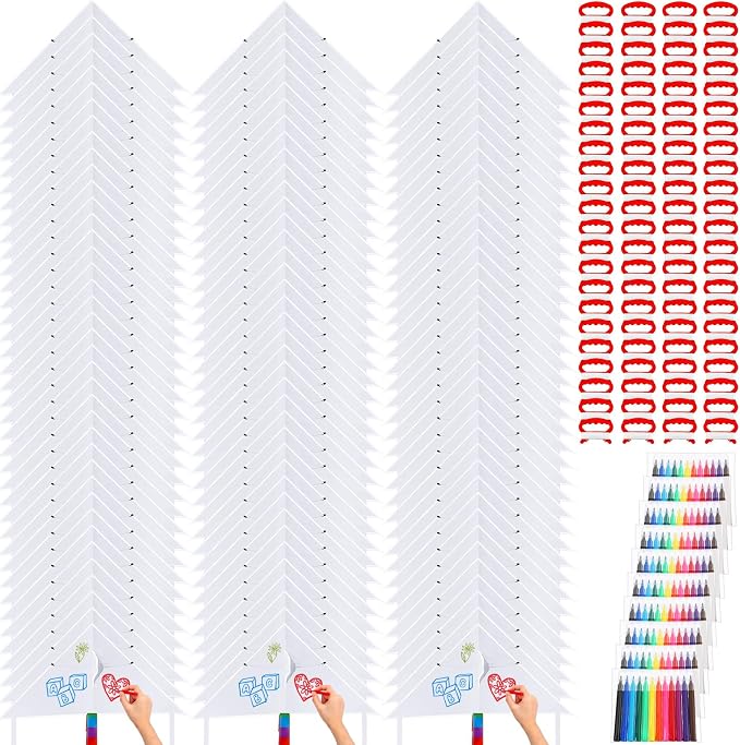 Libima 100 Pcs DIY Blank Kites for Kids Bulk Large Kite Making Kit Easy to Fly by Libima
