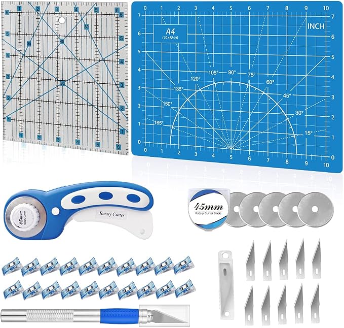 39 Pcs Rotary Cutter Set Blue by HeadleyTools
