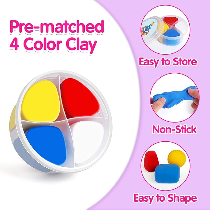 Air Dry Clay Kit, 12 Cake Modeling Clay - Image 4