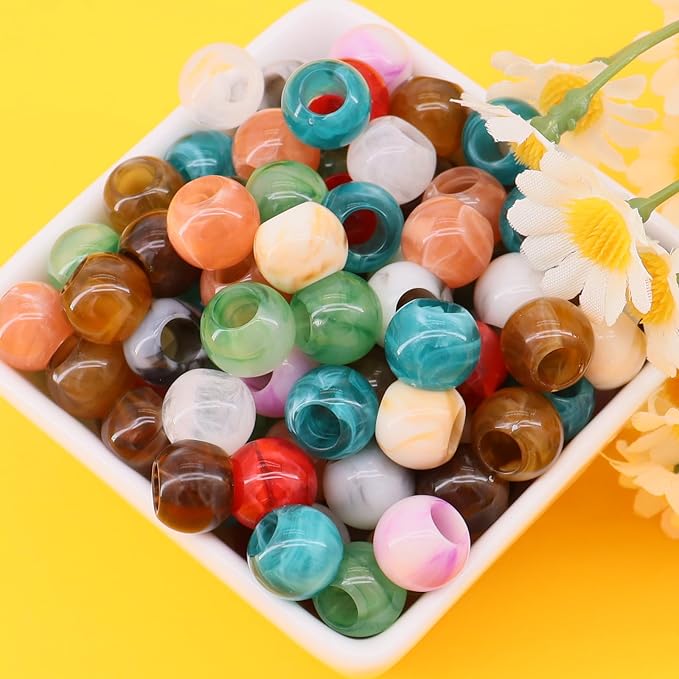 160pcs 12mm Acrylic Colorful Pop Ocean Style Large Hole Macrame Beads | Summer - Image 6
