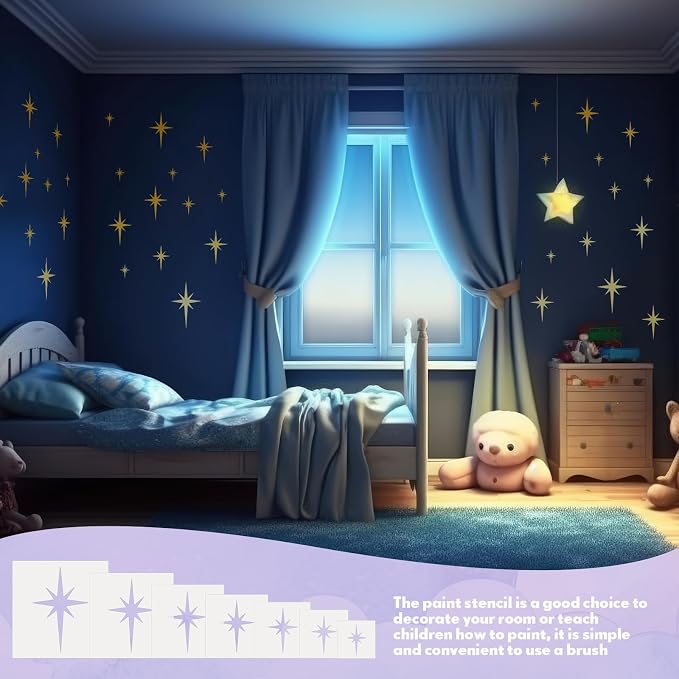 Teling 14 Pcs Large Star Stencil - Image 3