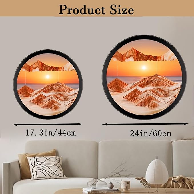PROEATS Moving Sand Art, Wall Art Deep Sea Sandscape Room Decoration, - Image 4